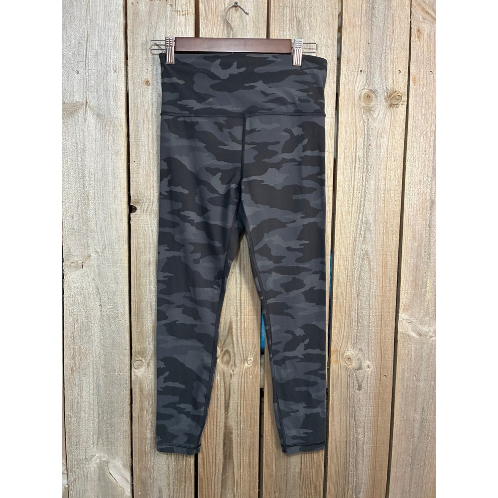 Athleta Elation 7/8 Tight Grey Camo High Rise Yoga Leggings S‎ 531310-00 FA20
